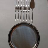 Morinox Stainless Steel Cake Serving Tray with Forks Set