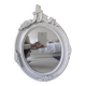 Antique oval mirror in painted wood