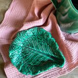 Small ceramic cabbage leaf dish