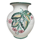 Old handmade floral pattern vase