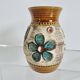 Ceramic vase with floral decoration "West Germany" 50s 60s