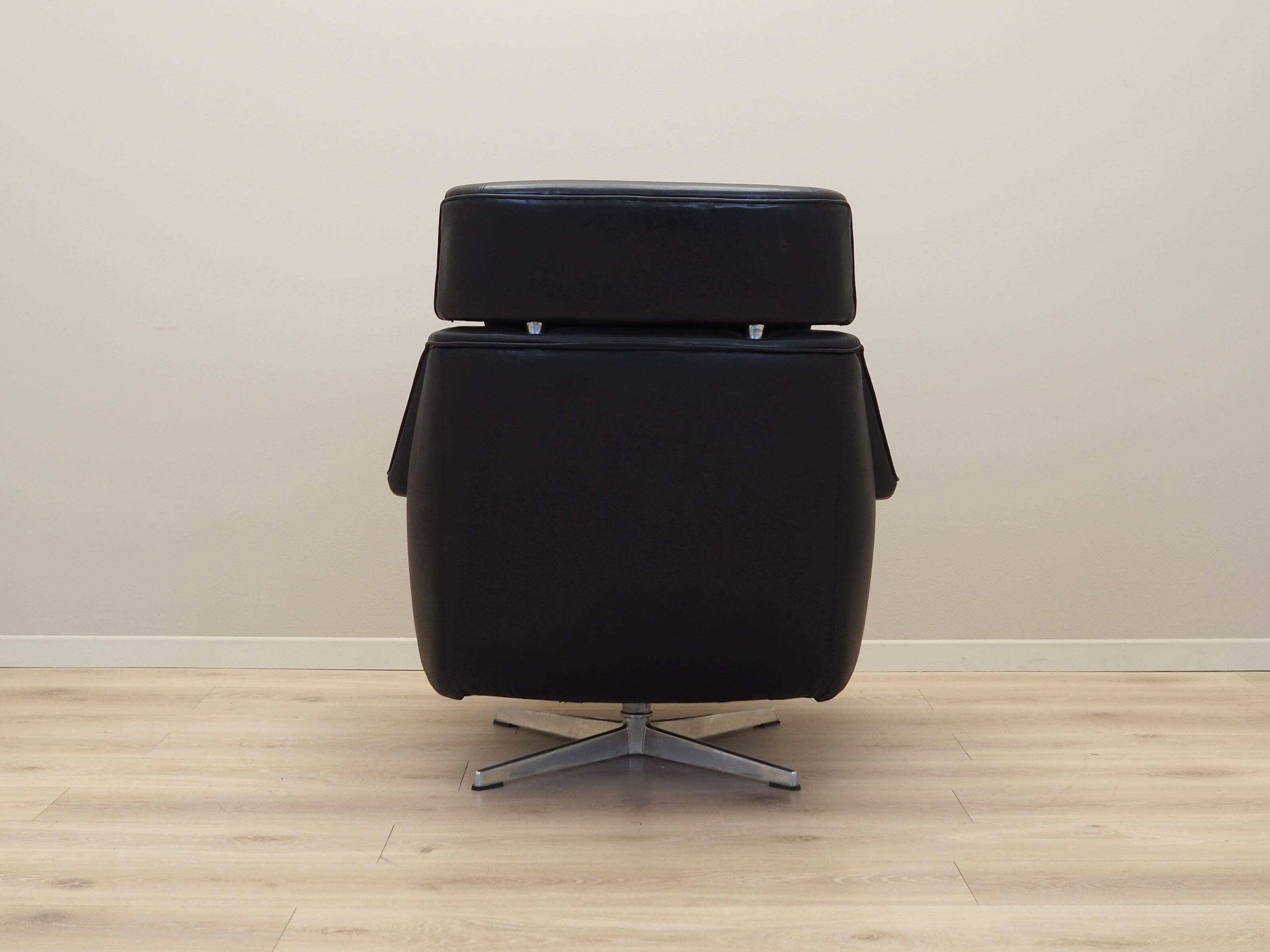 Swivel armchair, Danish design, 1970s, designer: Werner Langenfeld, manufacture: Esa