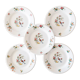 5 Sarreguemines porcelain plates bird decoration