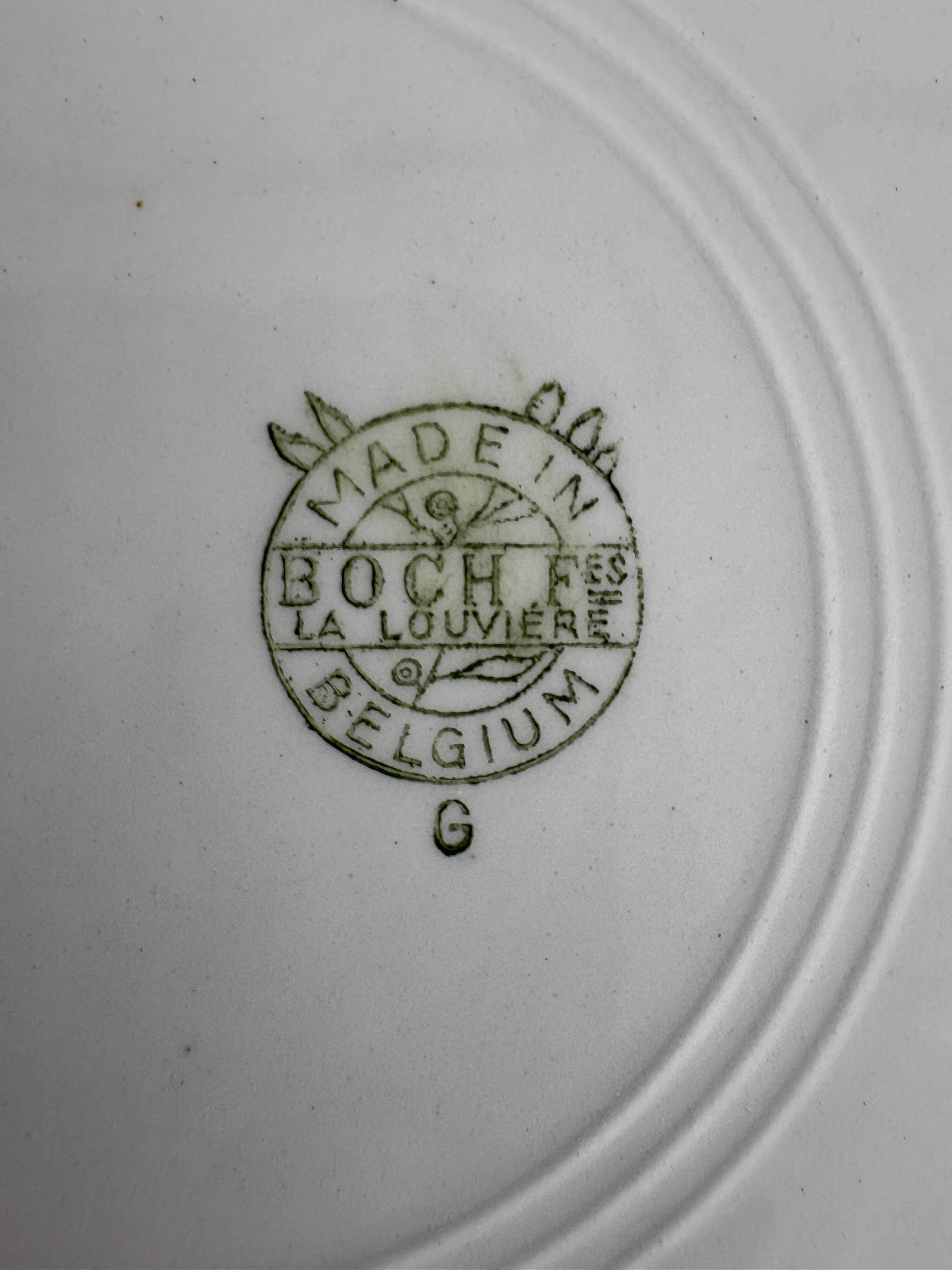 Set of 5 boch la louvière dinner plates