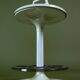 Table d'appoint bar space age seventies blanc plexi fumé Made In Holland