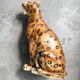 XL Italian ceramic leopard sculpture statue 1970