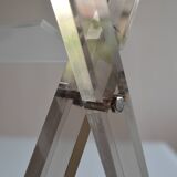 Modernist magazine holder Pop Space age smoked plexiglass vintage 70s