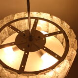 2 ice hanging lamps Doria Leuchten silver 40 cm