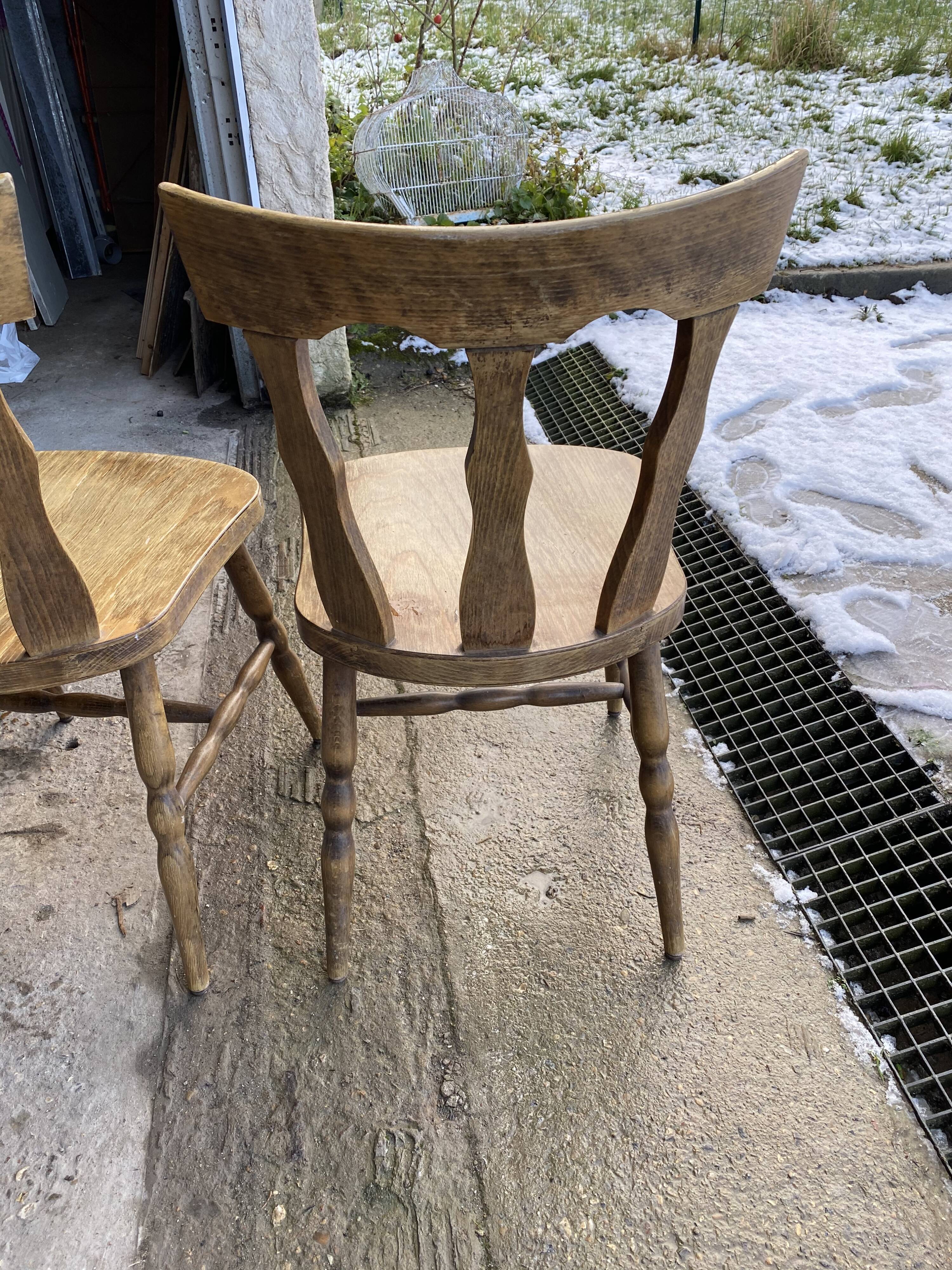 Pair of Baumann bistro chairs