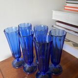 Cobalt blue champagne flutes
