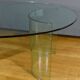 Oval Glass Table, attributed to Fiam, Italy – 1980