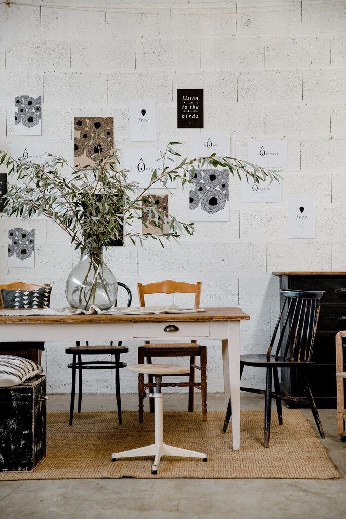 Meuble comptoir noir de métier