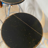 Six industrial bar stools