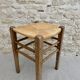 Wooden stool and mulched seat