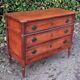 Commode 3 tiroirs style Louis XVl bois et bronze