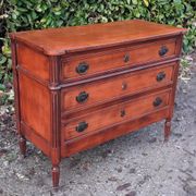 Chest of drawers 3 drawers louis XVl style wood and bronze