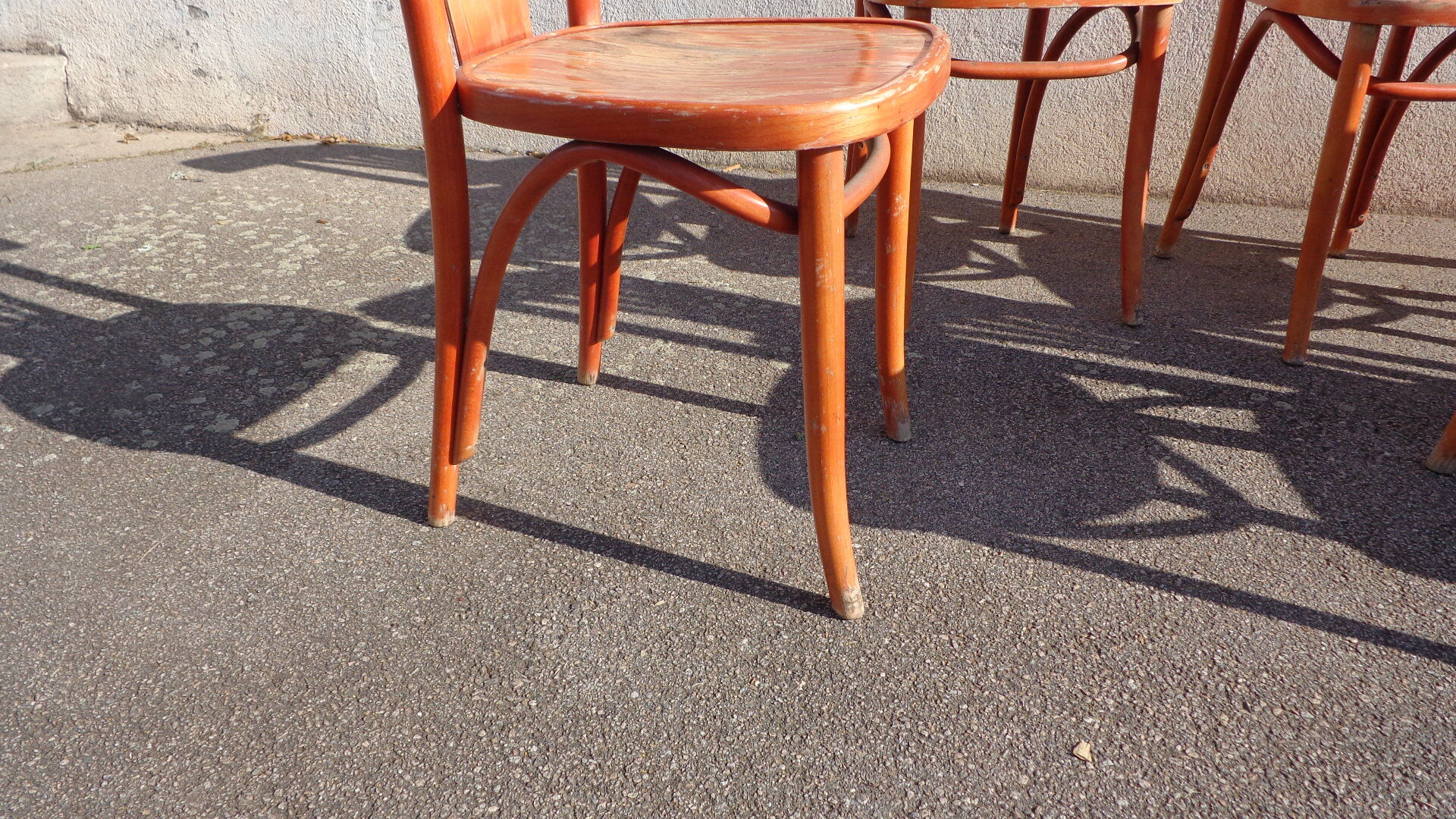Set de 6 chaises bistrot rouge