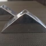 Trio of Scandinavian chrome candle holders - 1970s/80s