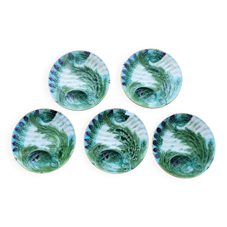 Lot de 5 assiettes en faïence