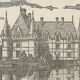 Engraving-years 1930-J Druet - The castle of Azay-le-Rideau
