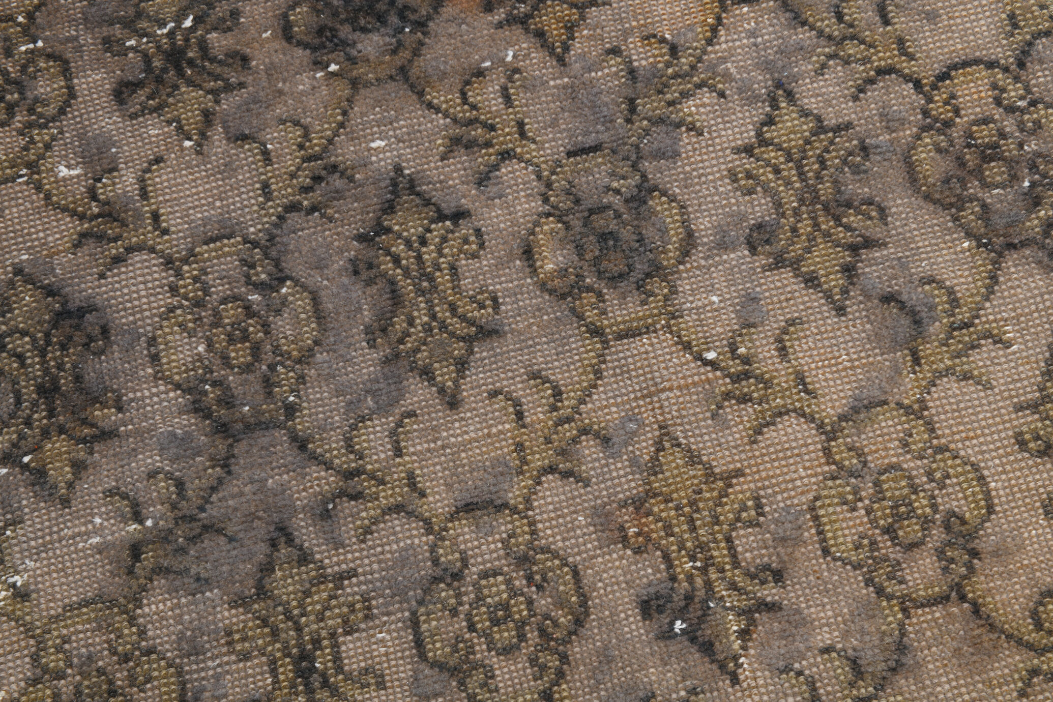 Narrow brown vintage runner 247x70cm