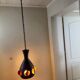 Vintage brutalist handmade German ceramic pendant lamp