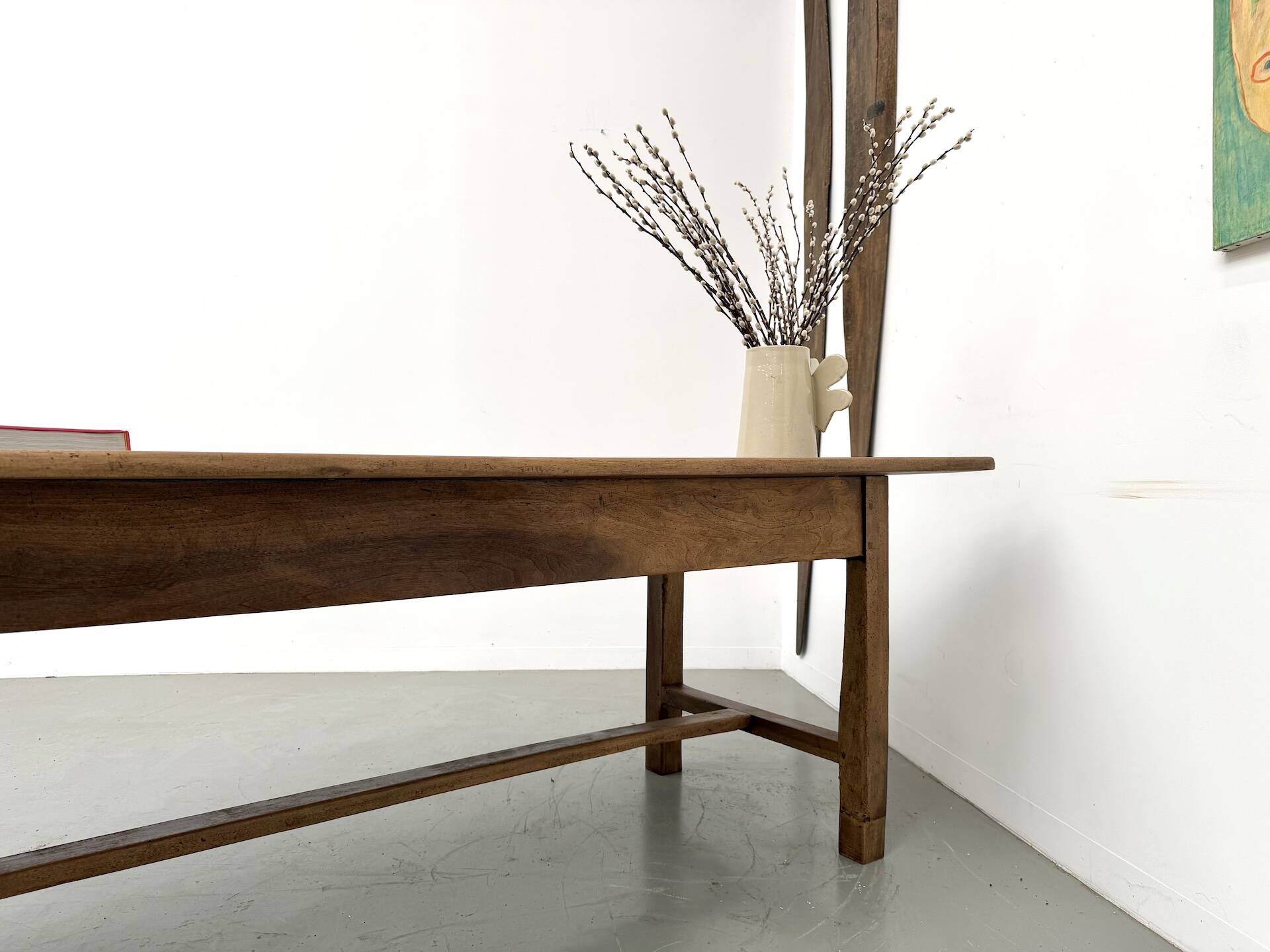 French farmhouse table in solid walnut, circa 1920