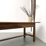 French farmhouse table in solid walnut, circa 1920