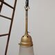 Antique etched glass German pendant light by A.E.G.