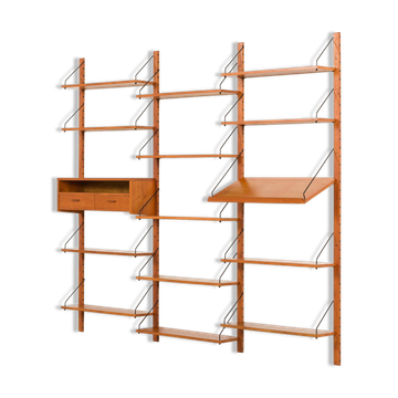 Danish teak shelving unit in the style of Cadovius, Sorensen, 1960s