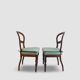 Antique Victorian era ballon back chairs and stool