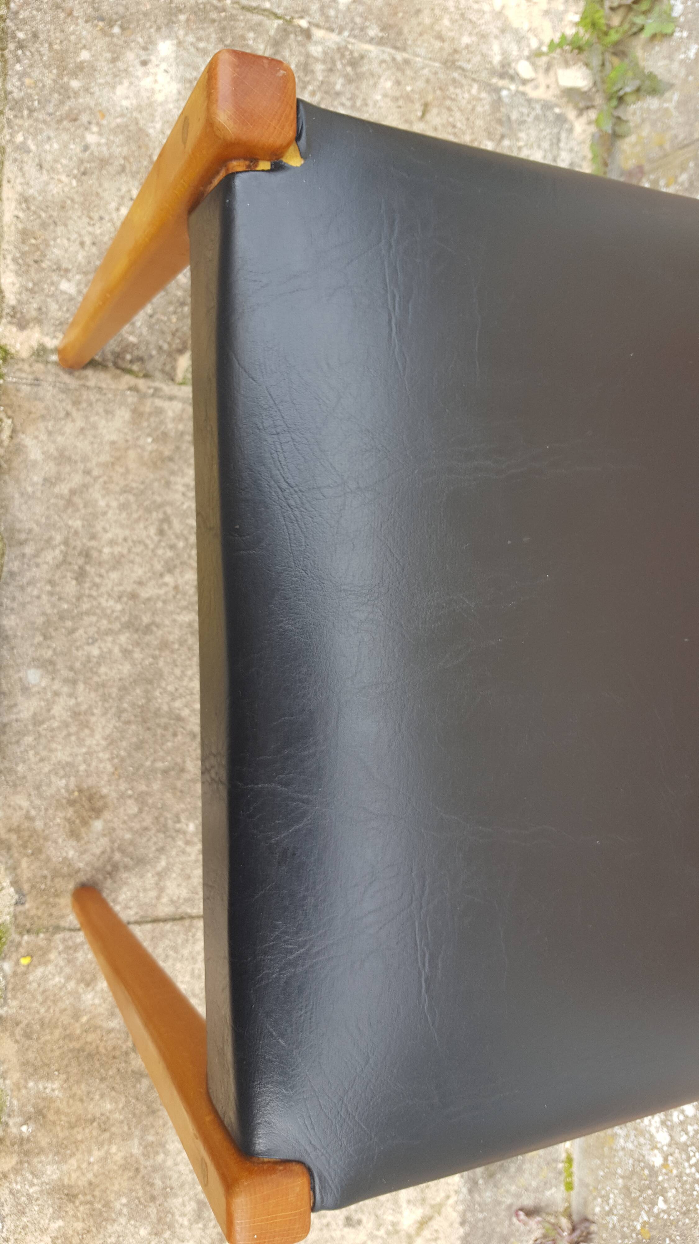 6 scandinavian chairs vintage beech and skai