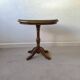 1950s Oval Pedestal Table with Beveled Mercury Mirror