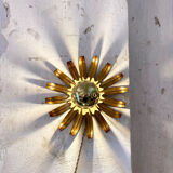Sconce golden sun leaf