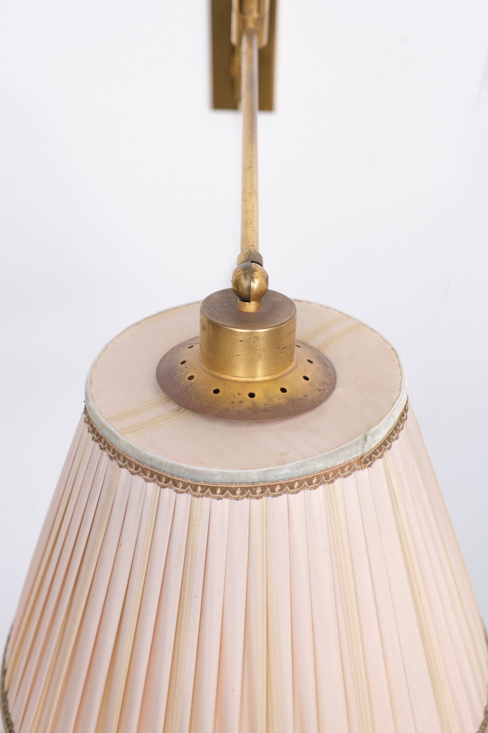 Brass harmonica scissor wall lamp 1960s holland