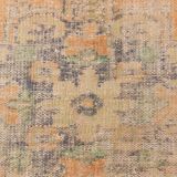 7x10 Vintage Peach Beige Large Area Turkish Vintage Rug, 195x313Cm