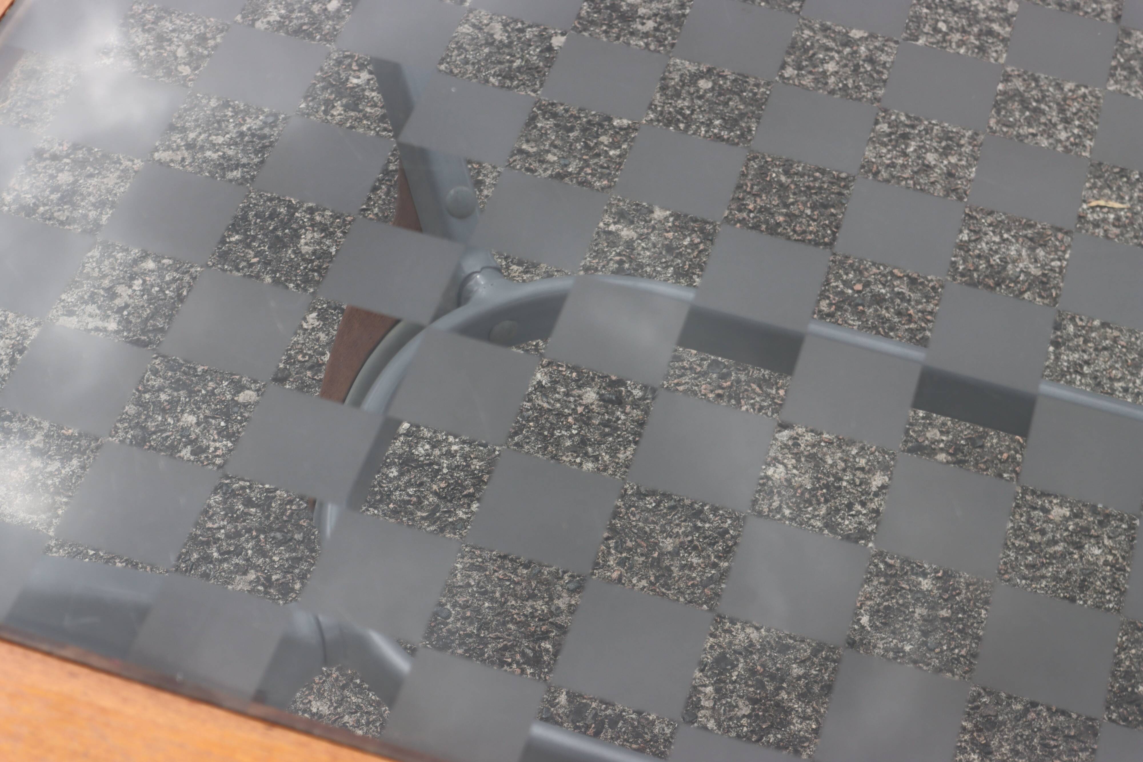 Italian Glass-Wood and Metal Dining Table - Italian Design Dinner Table - 8