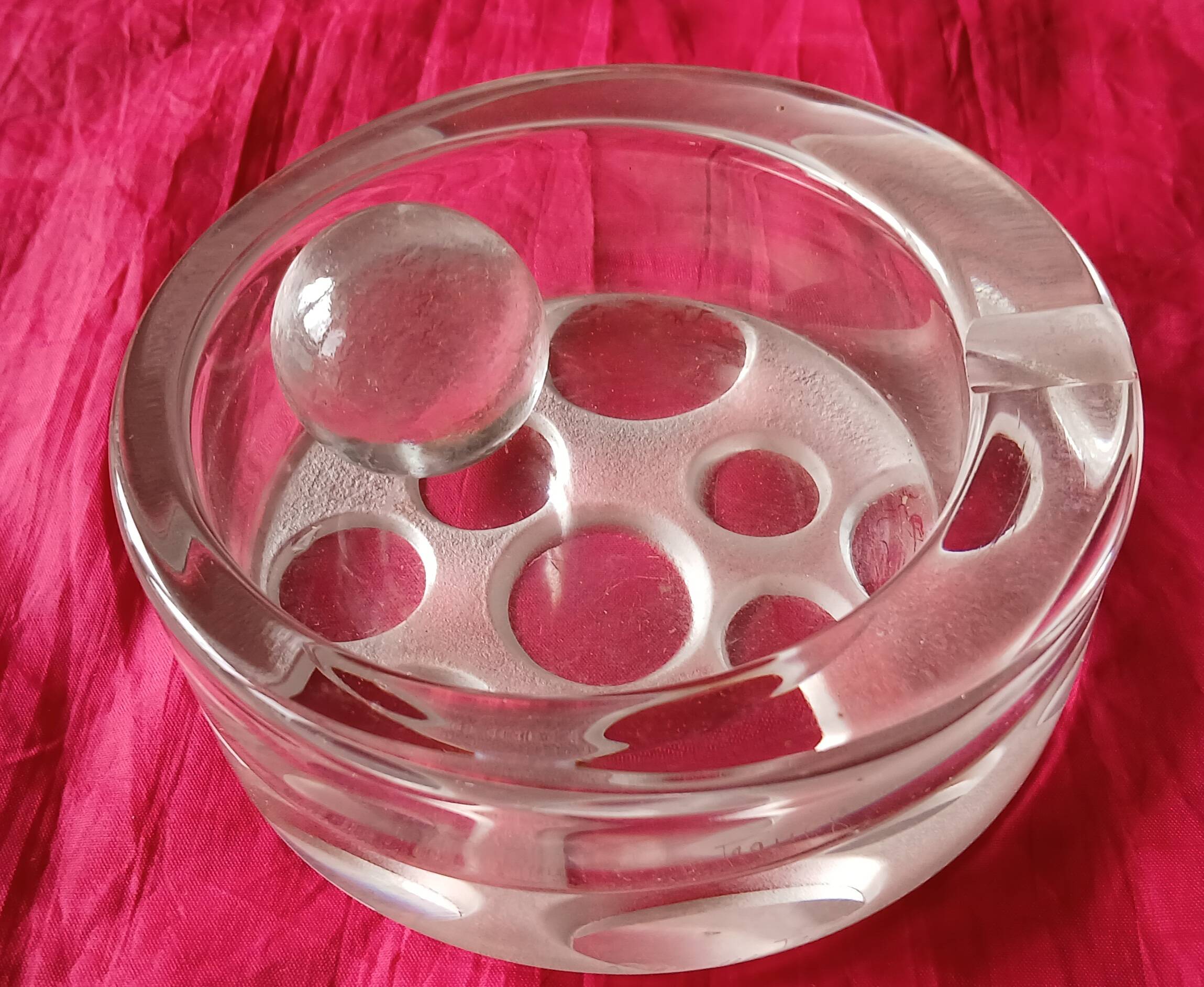 Vintage Daum crystal ashtray from the 70s