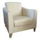 High-end burov ivory leather armchair - as new (never used)