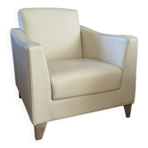 High-end burov ivory leather armchair - as new (never used)