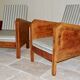 Fauteuils de véranda vintage en bois avec marqueterie incrustée 1930s