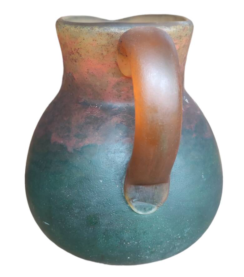 Old two-tone glass paste pitcher Georges de Feure