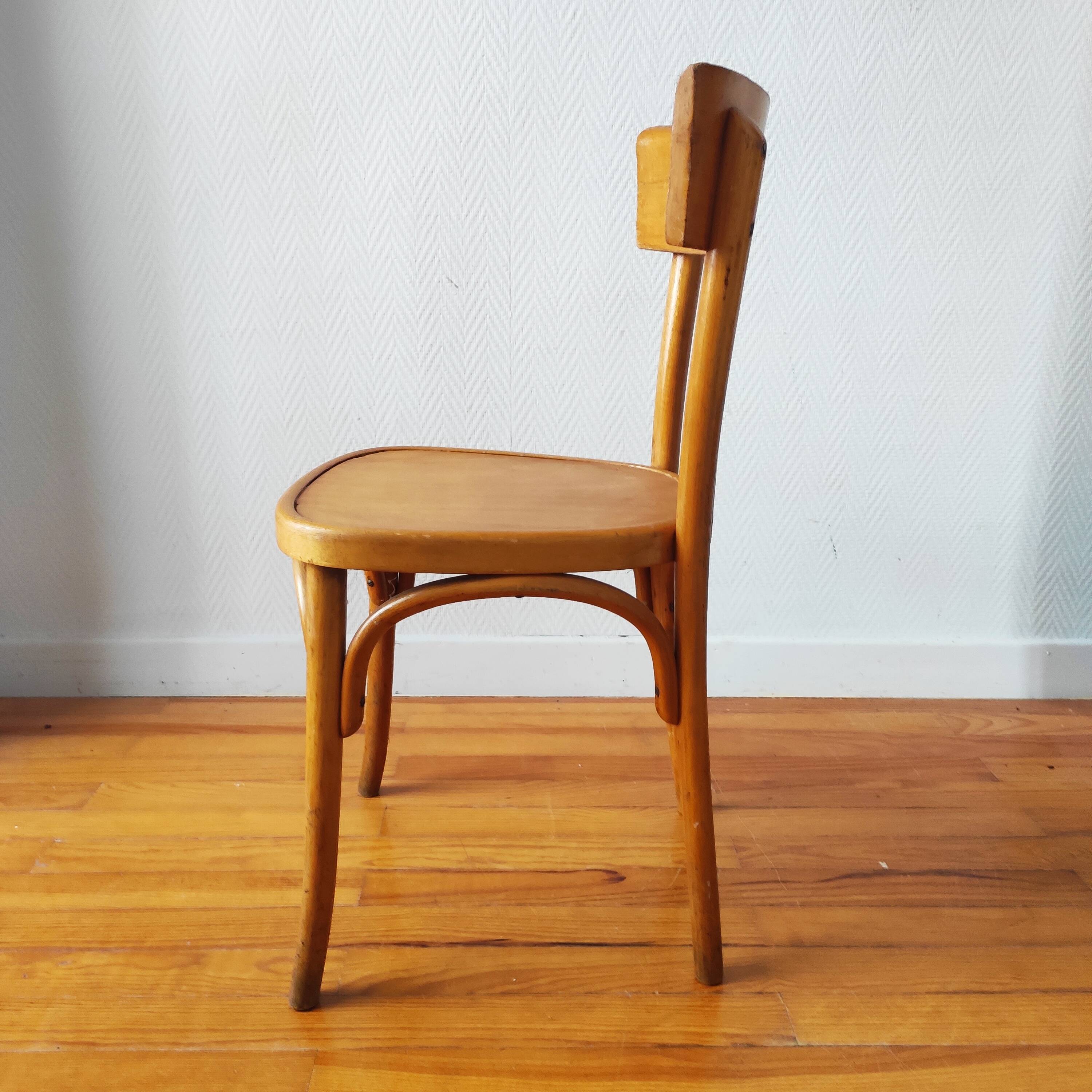 Vintage blonde wood bistro chair