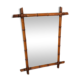 Vintage bamboo mirror 75 x 100 cm