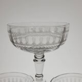 6 crystal champagne glasses