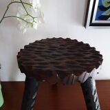 Vintage wooden tripod foot stool
