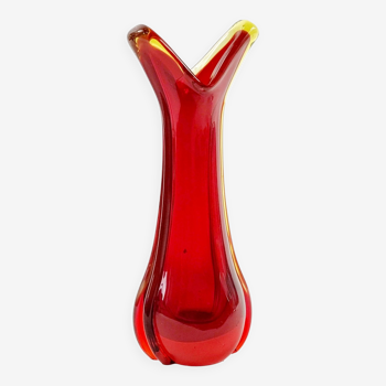 Mid-Century Sommerso Murano Glass Vase by Flavio Poli for Seguso, Murano, Italy, 1960s