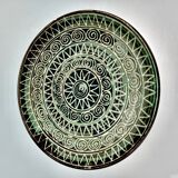 Flat ceramic plate by Robert Picault