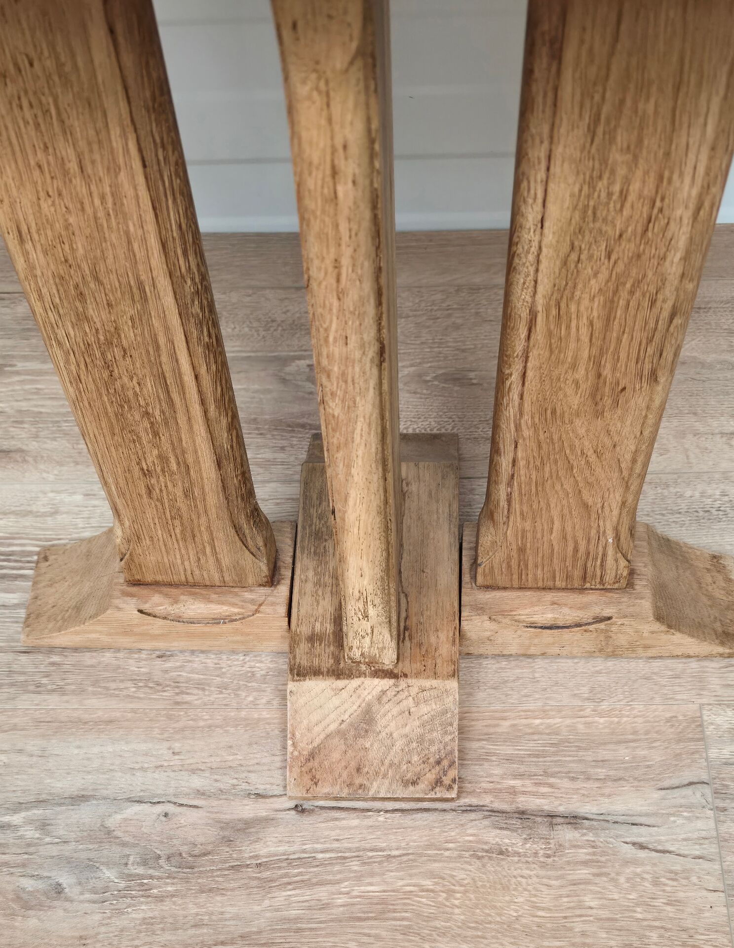 Small entrance bench in solid oak