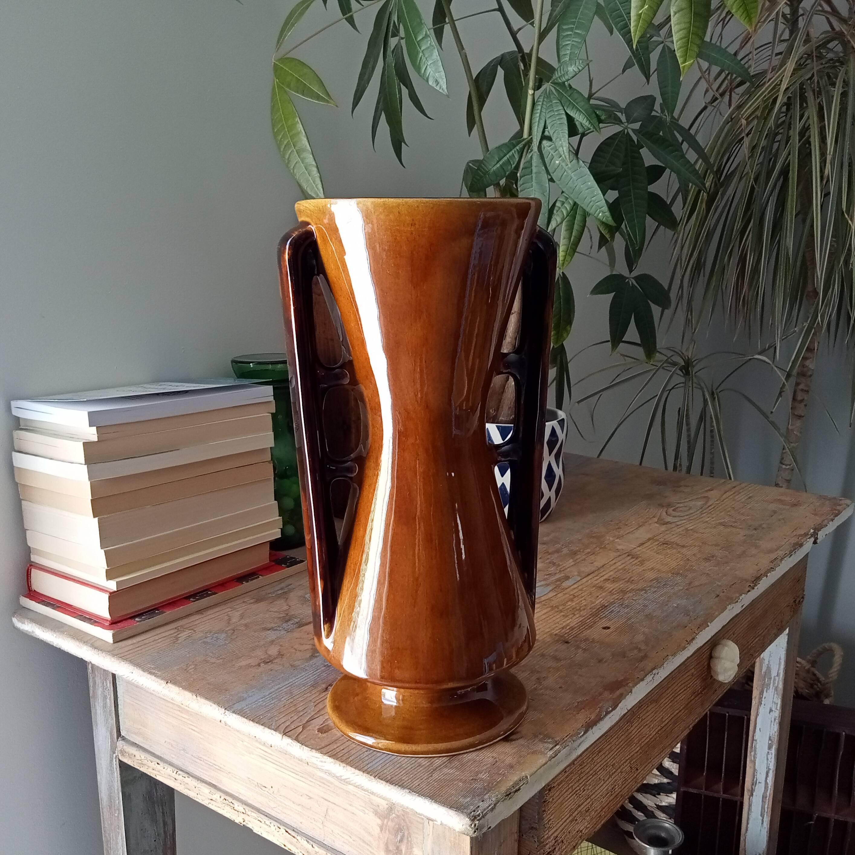 Vintage ceramic amphora vase